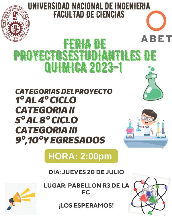 Fería de Proyectos Estudiantiles de Química 2023 1